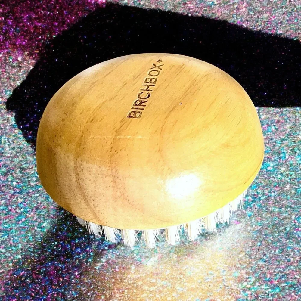 Birchbox Wooden Body Brush with Birchbox Logo New In Package